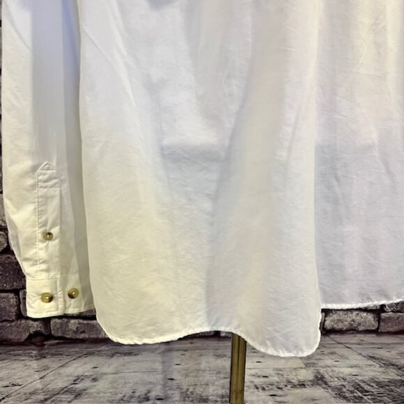 Columbia White Long Sleeve Button Down Top Size XL - Picture 7 of 9